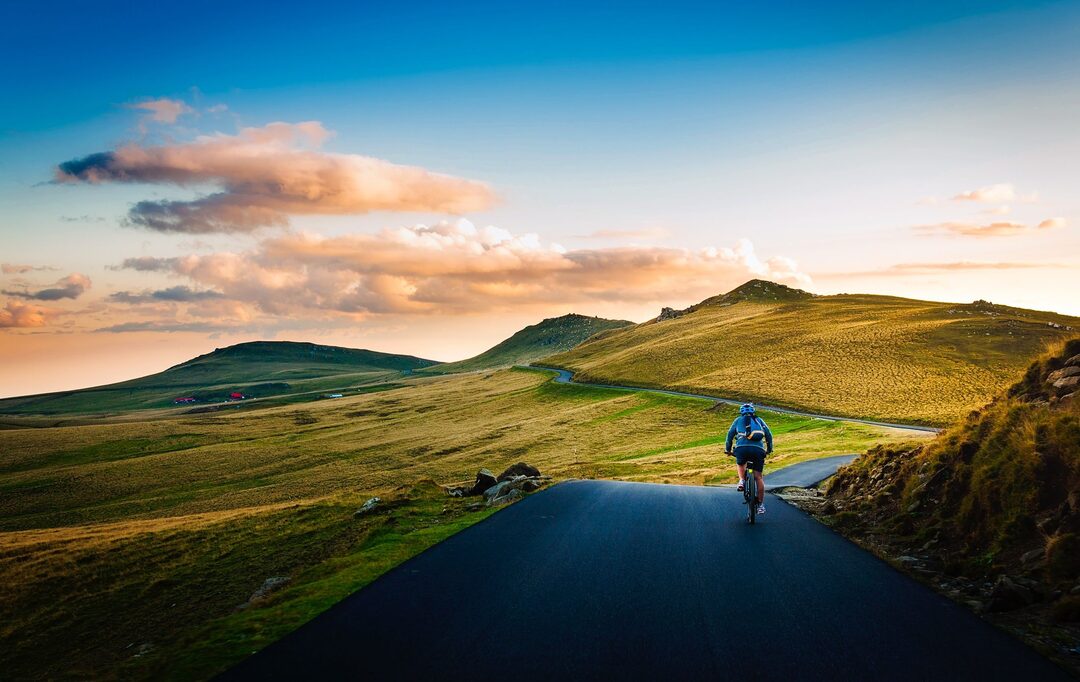 A rider out on a bike